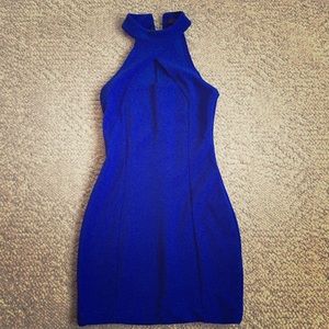 Blue halter dress