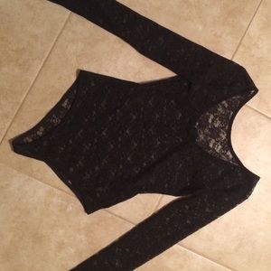 long sleeve lace body suit NWOT