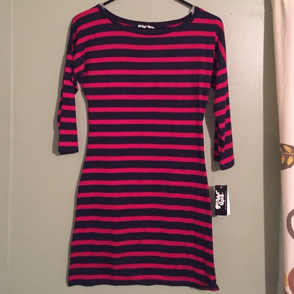 Red striped dress
