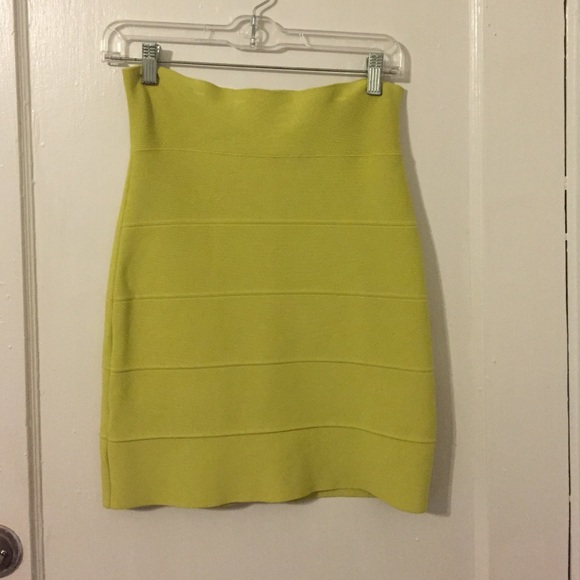 Lime Yellow bandage skirt
