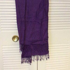 Royal Purple Fringe Scarf