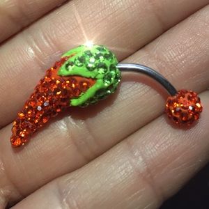 Brand new crystal belly button navel ring