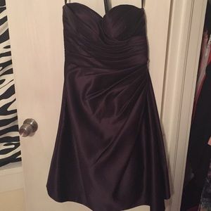 Deep plum formal gown worn once for a wedding.