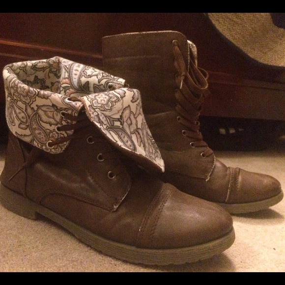Rue 21 Faux Leather Combat Boots
