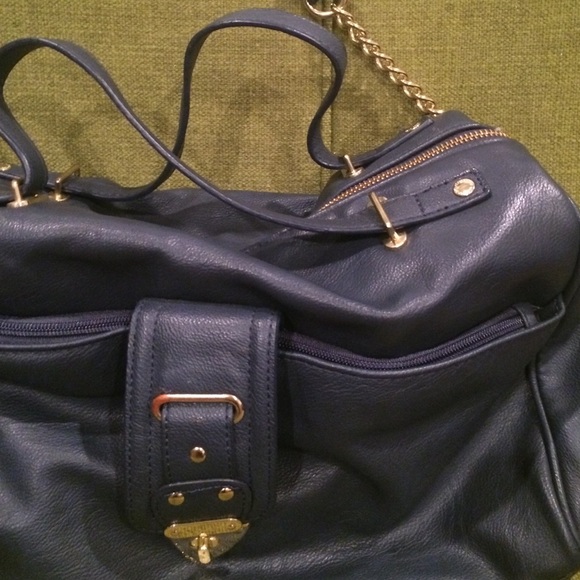 Navy and gold Olivia + Joy purse