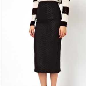 Asos high wasted Python midi skirt. Mint✨🌟