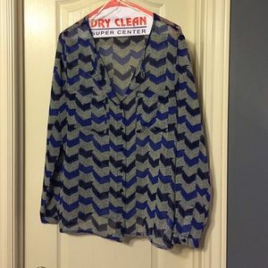 XXI (sister brand to forever 21) chiffon blouse.