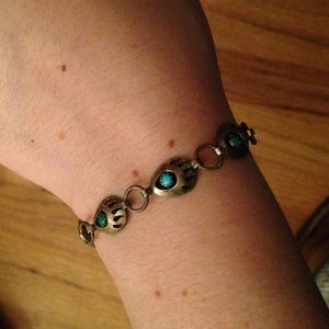 Turquoise bear paw bracelet