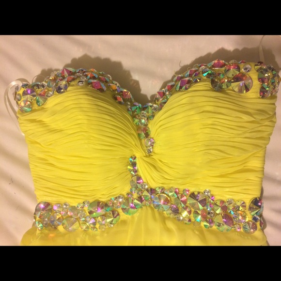 Yellow Prom Dress - Picture 2 of 4