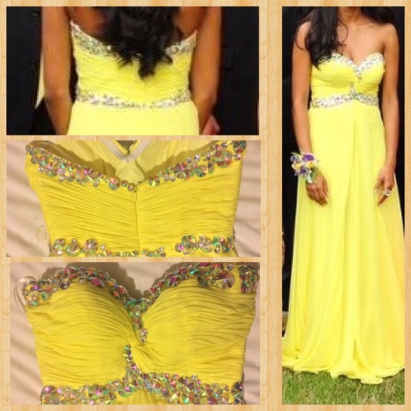 Yellow Prom Dress - Picture 4 of 4