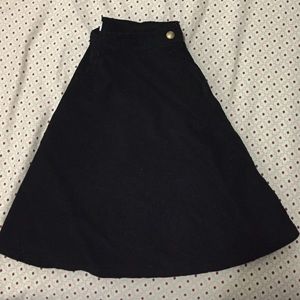 American apparel black corduroy skirt