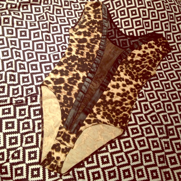 Leopard print leotard