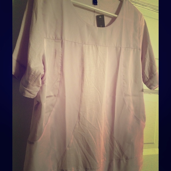 Sheer cotton and silk top