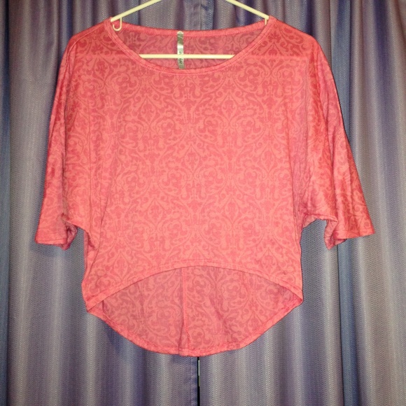Bright pink crop top!