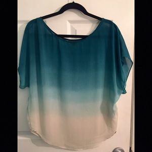 Guess turquoise ombre sheer top