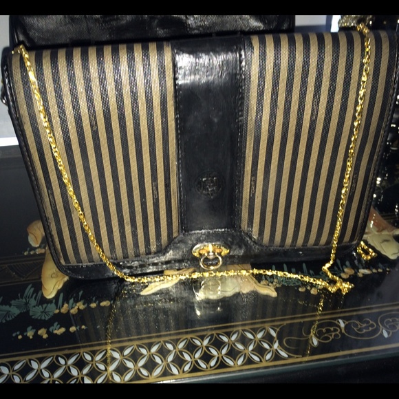 Jackie "O" vintage striped FENDI bag