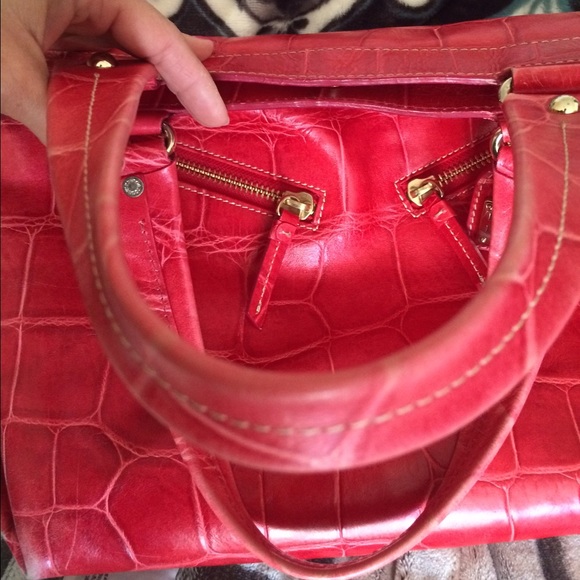 Pre-❤️'ed Red Dooney & Bourke Large Tote Bag - Picture 3 of 4