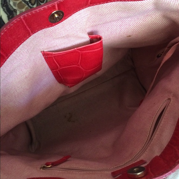 Pre-❤️'ed Red Dooney & Bourke Large Tote Bag - Picture 4 of 4