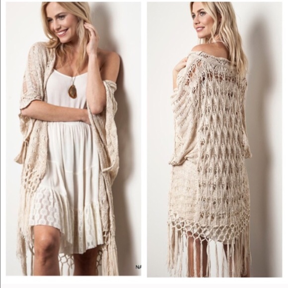 Jackets & Blazers - Bohemian chic fringe cardigan LAST ONE