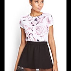 Floral rose print shirt