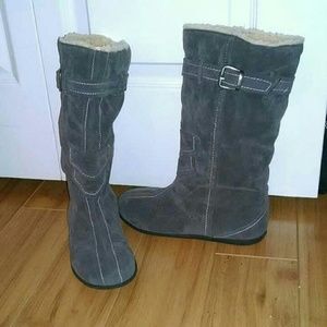 Miss Me Mid Calf Faux Suede Boots