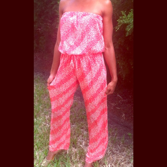 Springtime strapless Romper