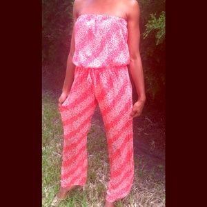 Springtime strapless Romper