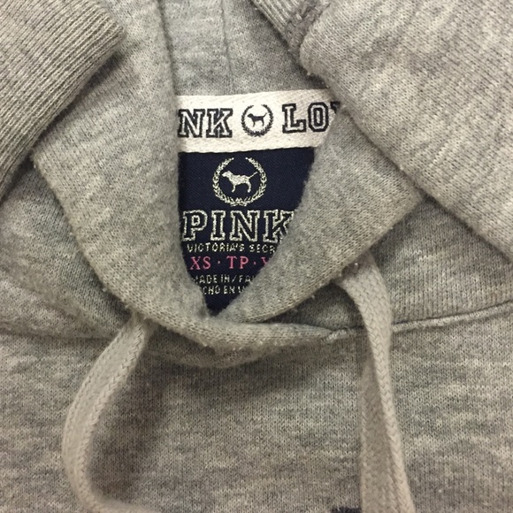 Victoria's Secret Gray Love Pink hoodie - Picture 2 of 2