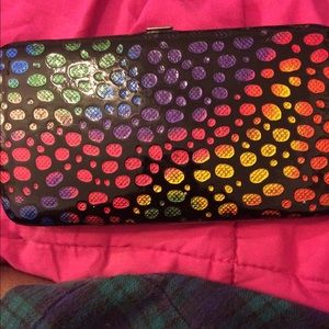 Multicolored clasp wallet