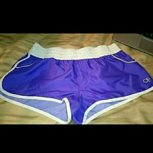 Purple running shorts