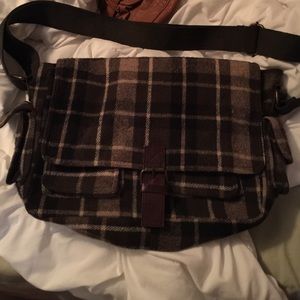 Green plaid cross body