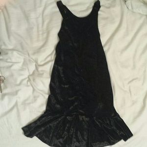 Unif black velvety dress