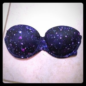 PINK nebula strapless bra