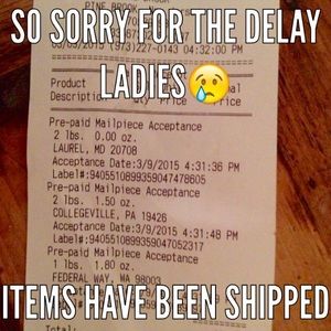 Orders are shipped Poshers!