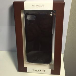 Brown Leather Coach iPhone 5 Case