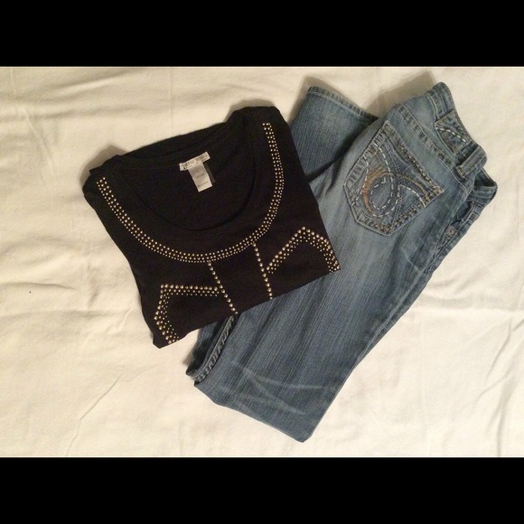 ⚡️⚡️Flash Sale-Gorgeous Studded 3/4 sleeve Top⚡️ - Picture 4 of 4