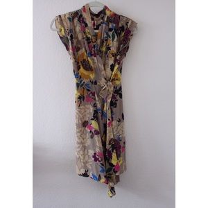 Anthropologie Pinkerton silk wrap dress