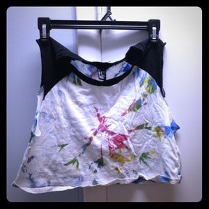 cropped baseball tank hand dyed