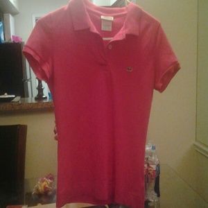 Hot pink lacoste polo