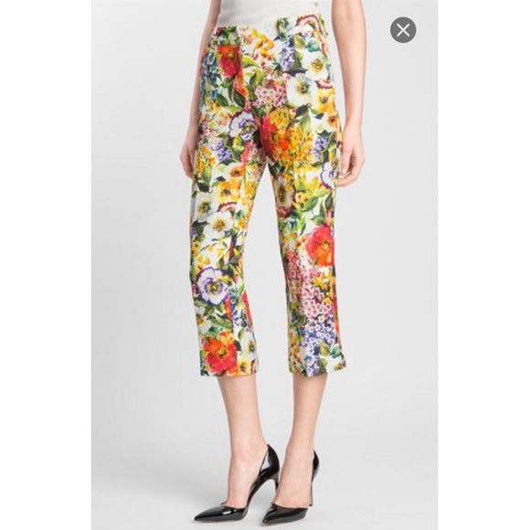 NWT Authentic Dolce & Gabbana Floral Brocade Pants