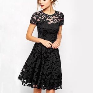 Black Lace Mini Dress