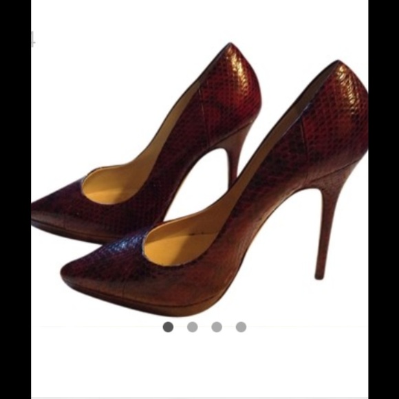 Jimmy Choo deep red Platform pumps! Barely worn!