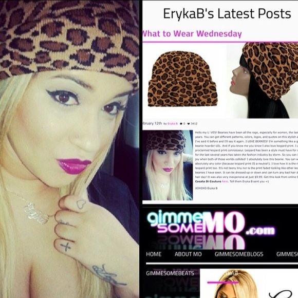 Plain leopard beanie