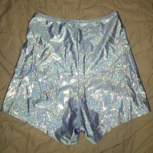 American Apparel sparkle shorts