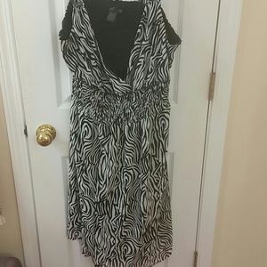 Plus Size zebra print dress