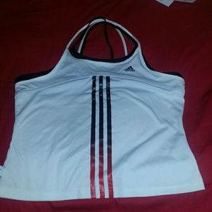 White Adidas tank top