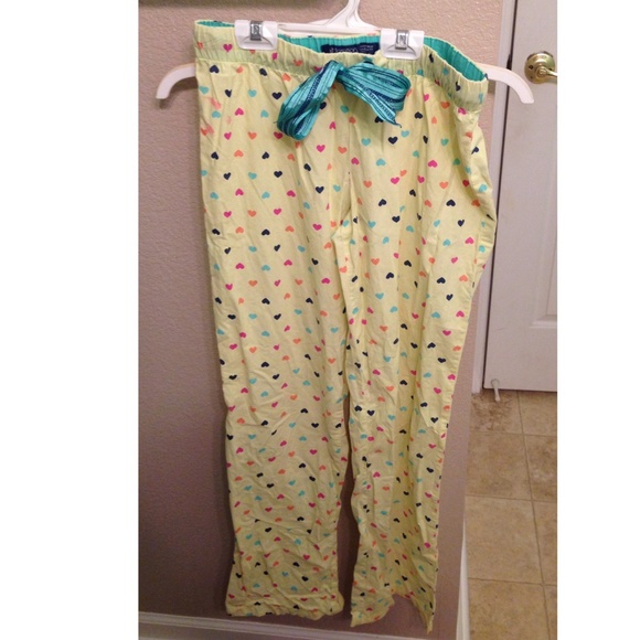 Yellow hearted Pajama bottoms