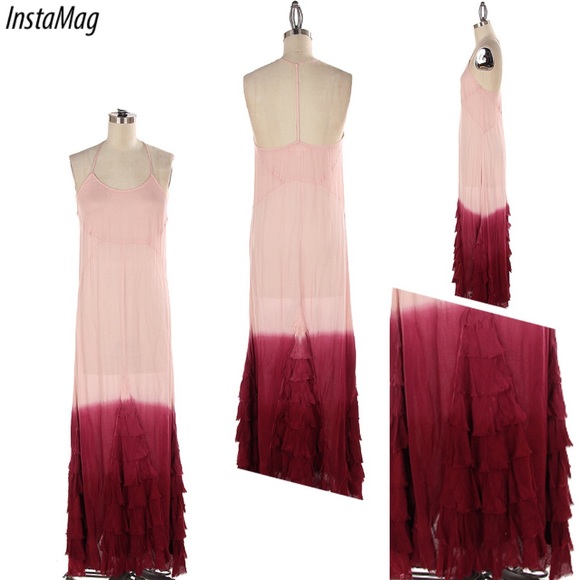Dresses & Skirts - 🌺HP 11/20🌺GORGEOUS DIP DYE MAXI WITH RUFFLES!