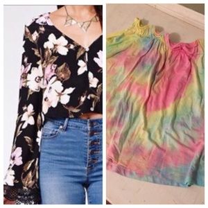 🌴BUNDLE🌴Floral top || Tye Dye skater skirt!