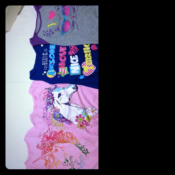 4 bundled cute girls size 5/6 long sleeve shirts